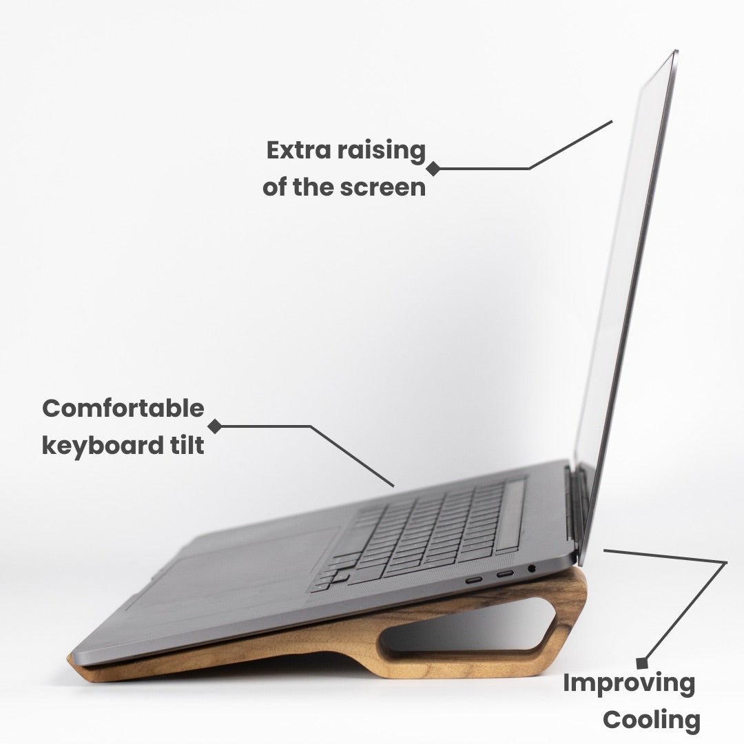MacMan™ Club Handmade Wooden MacBook Stander